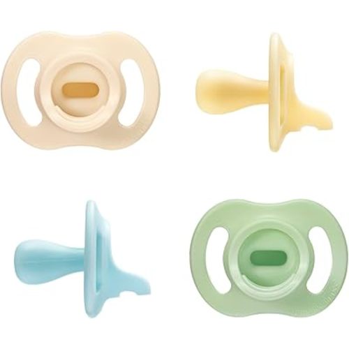 Tommee Tippee Ultra-Light StayPut Pacifier, One-Piece Silicone Design, 0-6m, 4 Pack