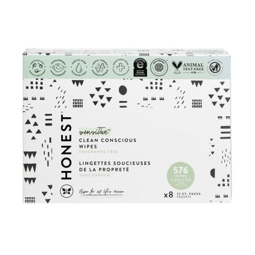 The Honest Company Plant-based Baby Wipes Made With Over 99% Water - Pattern Play - 576ct