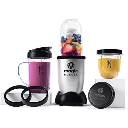 Magic Bullet Blender, Small, Silver, 11 Piece Set