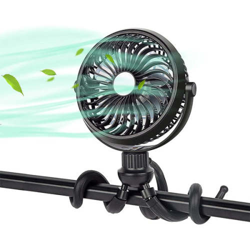 F132 octopus clip on fan with tripod legs for baby stroller