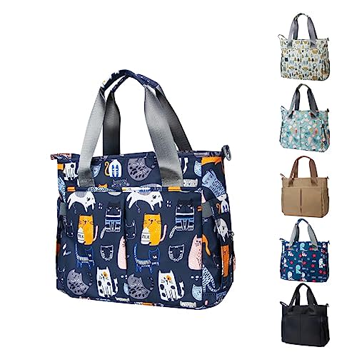 PHEBEN Diaper Bag Tote Satchel Waterproof Messenger Diaper Bags for Mom and Dad Multifunction Large Travel Tote Bags (Cat Paradise)