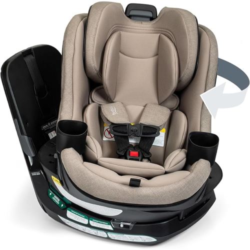 Britax Galaxy360 Slim Rotating Convertible Car Seat with SwivelSmooth Steel Ring – Teak