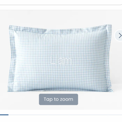 Ditsy Gingham Classic Cool Organic Cotton Percale Sham
