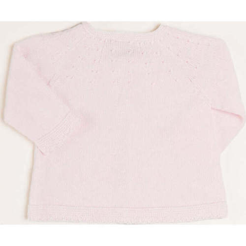 Openwork Detail Baby Cardigan in Pink - Pepa London | Maisonette