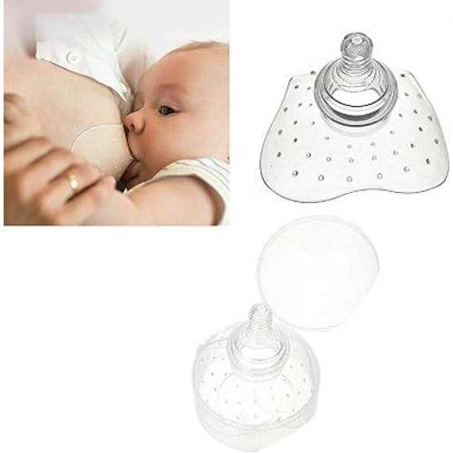 Nipple Shield Contact Nippleshield for Breastfeeding with Latch Difficulties or Flat or Inverted Nipples, Non-Toxic (1 Pack)