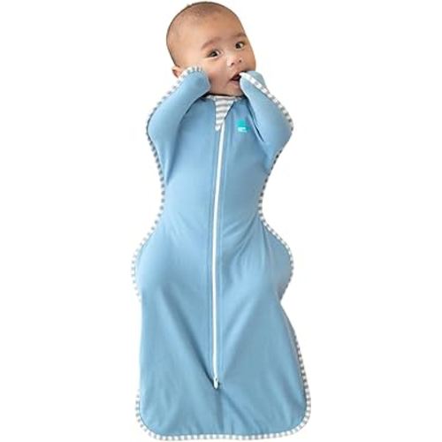 Love to Dream Swaddle UP, Baby Sleep Sack, Self-Soothing Swaddles for Newborns, 8-13 lbs, Snug Fit Helps Calm Startle Reflex, New Born Essentials for Baby, Dusty Blue