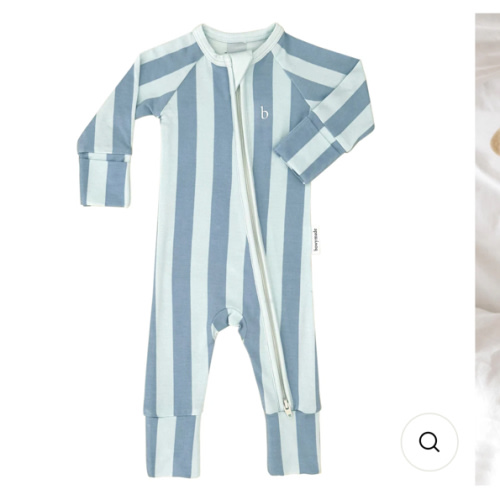 SoftLuv Onesie - Blue Jay Stripe