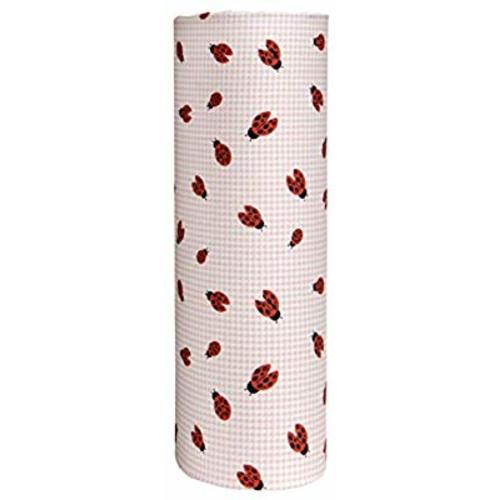 Cuddles & Cribs 1 Pack GOTS Certified Organic Cotton Fitted Crib Sheet - Pink, Ladybugs