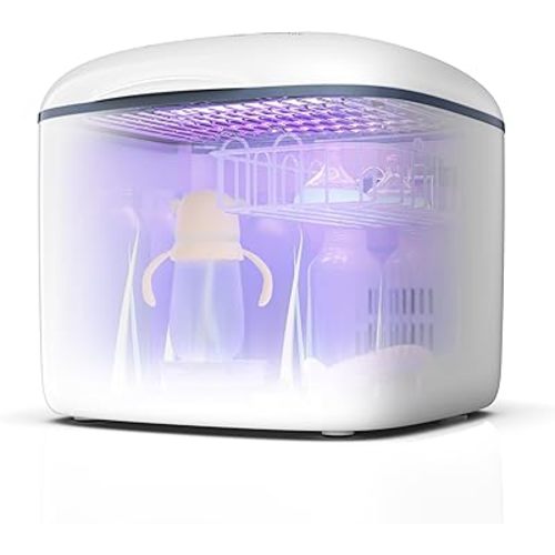 GROWNSY UV Sanitizer and Dryer, 4in1 Cleaner and Sanitizing Machine UV Sanitizer Box Household for Baby Bottles Toys Clothes Baby Stuff, for Family Toothbrush Beauty Tools Phone