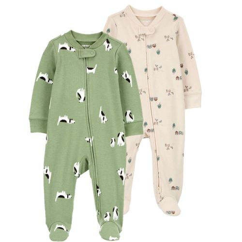 Baby 2-Pack 2-Way Zip Cotton Sleep & Play Pajamas | Carter's