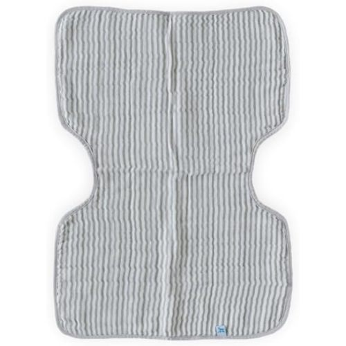 Little Unicorn Ultra-Absorbent Premium Burp Cloth | Soft on Baby's Skin | Larger Size | Ergonomic Design (Grey Stripe)
