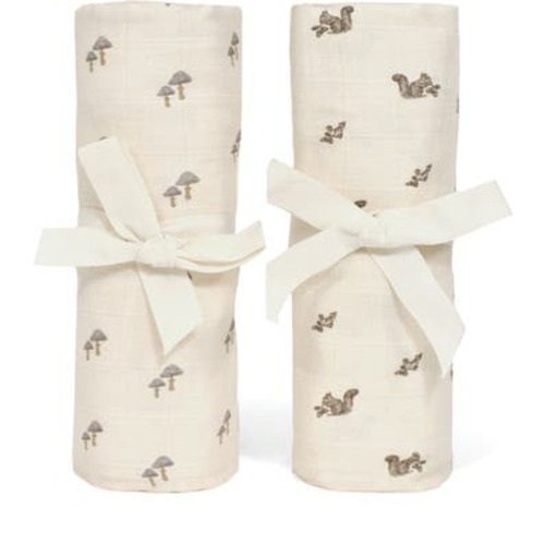 Assorted 2-Pack Organic Cotton Muslin Swaddle Blankets
