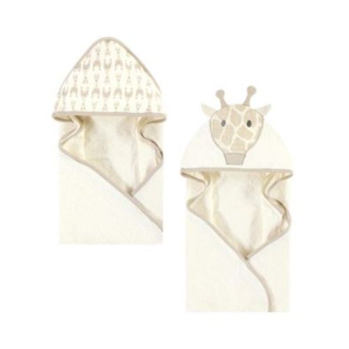 Cotton Animal Face Hooded Towel, Brown Bear 2-Pack, One Size