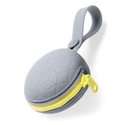 Skip Hop Pacifier + Silicone Pacifier Holder, Color: Gray
