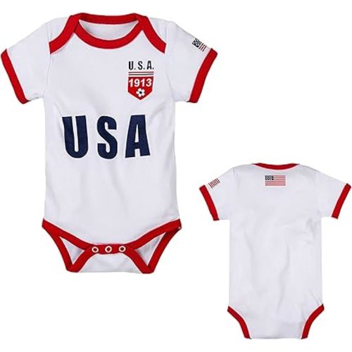 Cnins Soccer Themed Baby Outfits for Boys & Girls Newborn Soccer Futbol Onesie Infant Soccer Clothes Shirt for Toddlers