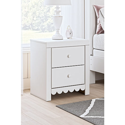 Mollviney 21" 2 Drawer Charging Nightstand