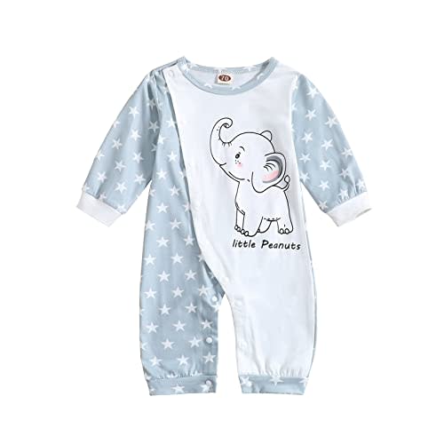 Aoswep - Cute Giraffe + Zebra With Floral Print Long Sleeve Baby Girl Clothes White Jumpsuit For Baby One-Piece Romper