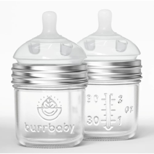 3.5oz Natural Glass Baby Bottles – Burrbaby