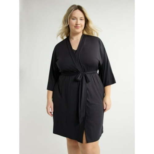 Joyspun Women’s Dreamy Soft Collection Knit Robe, Sizes S/M to 2X/3X