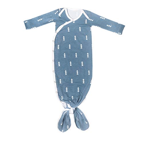 Copper Pearl Baby Gown - Knotted Newborn Sleepers for Baby Boy and Girl, Soft Stretchy Long Sleeve Infant Gowns with Bottom Tie and Hand Mittens, Perfect Hospital Coming Home Outfit (North)
