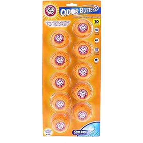 Arm & Hammer Odor Busterz Balls Air Freshener and Odor Eliminator, 10-Piece - Deodorizer, Carpet Fresh, Odor Remover, Pet Fresh