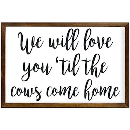 We Will Love You Til The Cows Come Home, Nursery Sign, Farm Theme Nursery Decor, Farmhouse Nursery Decor, Farm Nursery Sign, Baby Boy Gift 12x8in