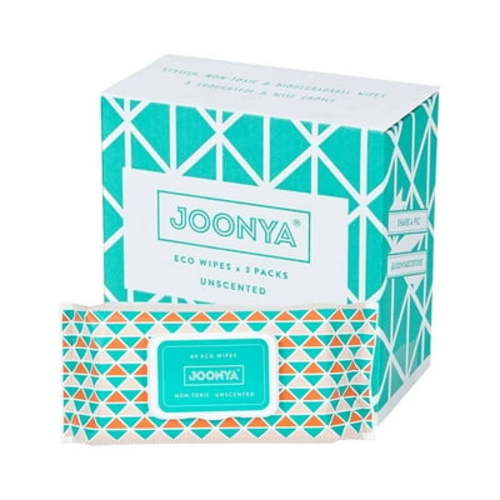 Joonya Non-Toxic, Earth-Friendly Baby Wipes - Fragrance Free, Bulk Pack of 3 (240 Count)