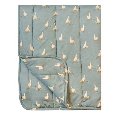 Modern Moments by Gerber Baby Neutral Super Soft Quilted Blanket, Goose, One Size