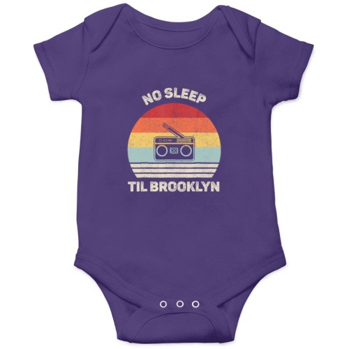 Retro No Sleep Til Brooklyn Onesies sold by Gabriel Henrique 35% OFF | SKU 71436660 Printerval