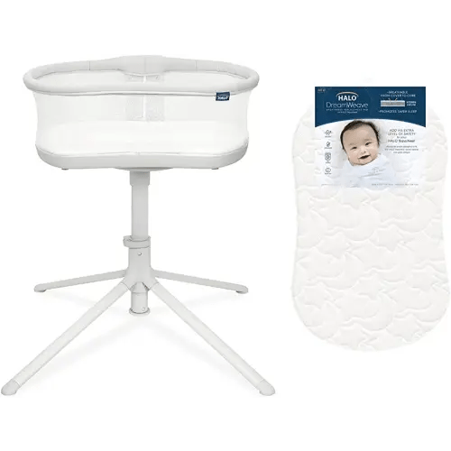 HALO 3.0 BassiNest Swivel Sleeper and DreamWeave Breathable Mesh BassiNest Replacement Pad (Bundle)