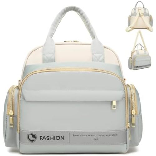 Small Diaper Bag Tote Crossbody, Mini Diaper Bag Backpack Purse with 10 Pockets, Travel Baby Bag for boys & Girls, 2 Insulated Pockets, Blue