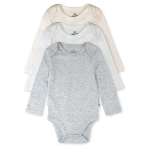 Honest Baby Clothing Baby Boy or Girl Gender Neutral Organic Cotton Long Sleeve Bodysuits, 3 Pack (Preemie-24 Months)