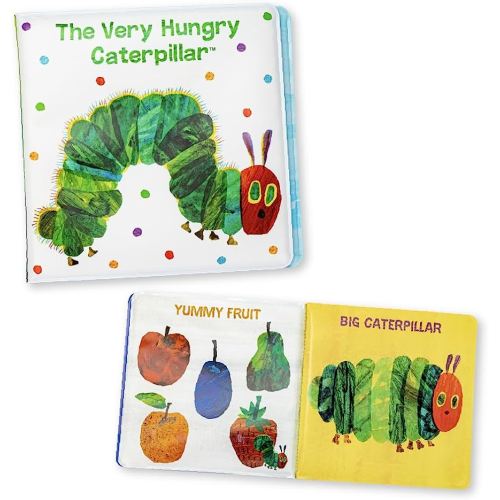 Kids Preferred World of Eric Carle The Very Hungry Caterpillar 6 Inch Vinyl Bath Book Bath Tub Toy Perfect for Water Play and Learning for Ages 0+