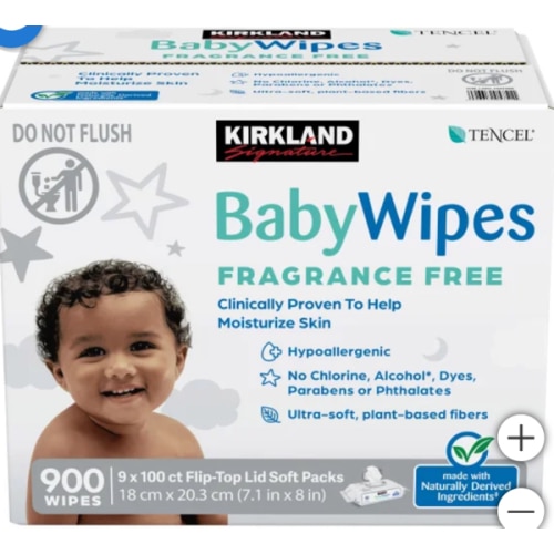 Kirkland Signature Baby Wipes Fragrance Free, 900-count | Costco