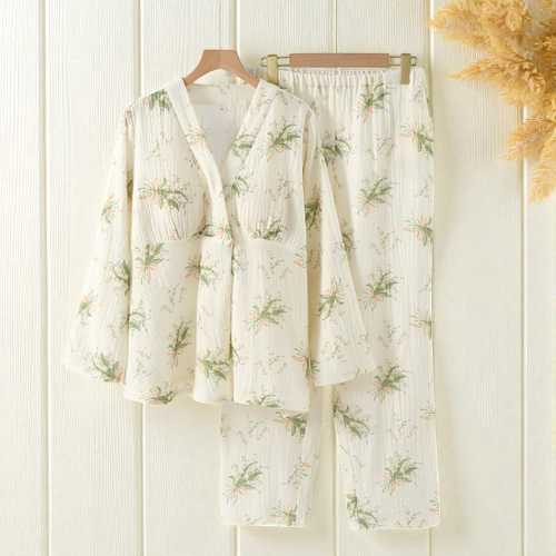 Maternity Cotton Pajama Set with Chest Pad | Moon Print Nursing Sleepwear | Spring Summer Postpartum Loungewear | Christmas Gift for Mom