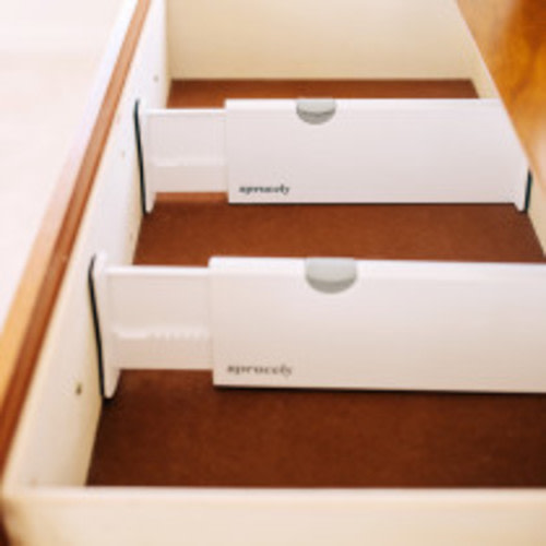 Sprucely Drawer Dividers - Bright White, 4 Pack