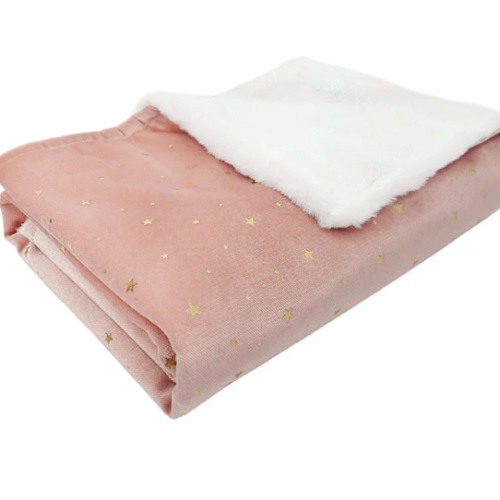 Celestial Velvet and Faux Fur Baby Blanket