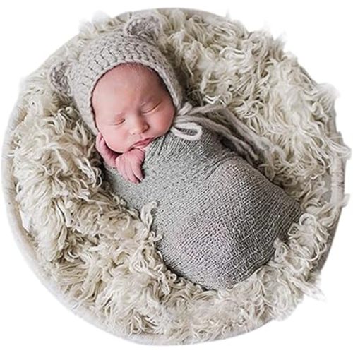 Sunmig Newborn Baby Stretch Wrap Photo Props Wrap-Baby Photography Props (Light Grey)