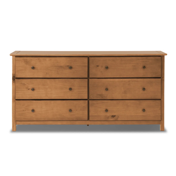 Shaker 6-Drawer Dresser – Walnut