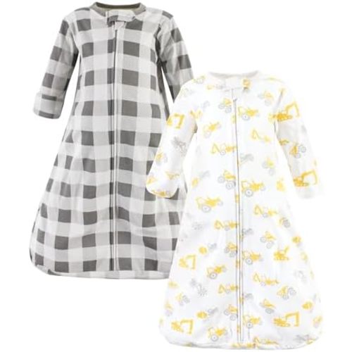 Hudson Baby Unisex Baby Cotton Long-Sleeve Wearable Sleeping Bag, Sack, Blanket