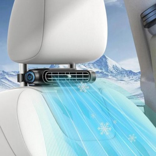 Car Fan for Driver and Passenger's Seat - Mini Portable USB Backseat Cooling Fan Kids Baby Quiet headrest Neck Fan Accessories with 3 Adjustable Wind Speeds Car Seat Headrest Cooling Fan for All Cars