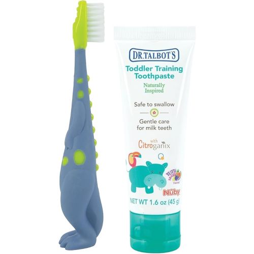 Dr. Talbot's Toddler Training Toothbrush and Natural Kids Toothpaste - Dinosaur
