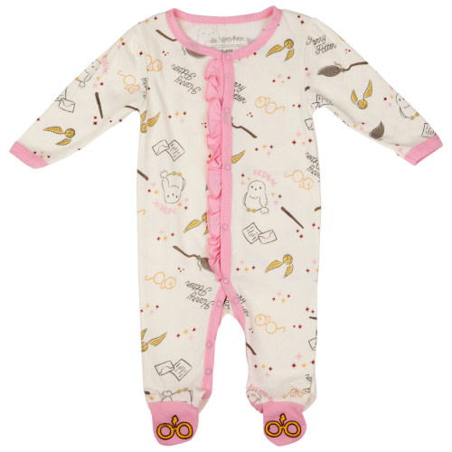 Harry Potter Cute Icons Footie Pajamas-0-3 Months