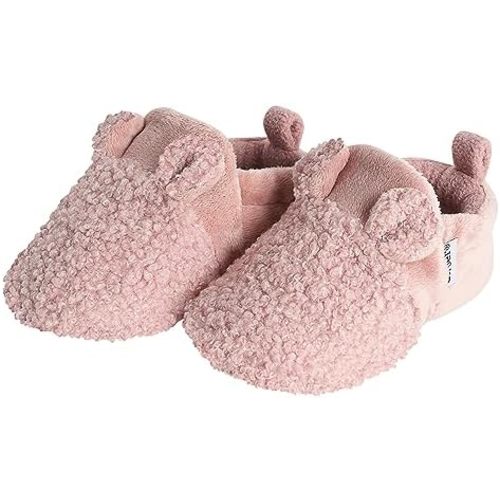 Gerber Baby Fleece Lined Non Skid Soft Slipper Booties with Ears