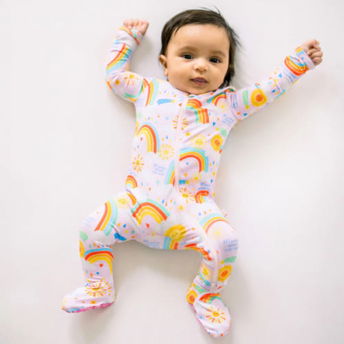 The Second-Skin Footie | Here Comes the Sunshine (Pink) | "Mama, I Wished for You" | Raising Mama