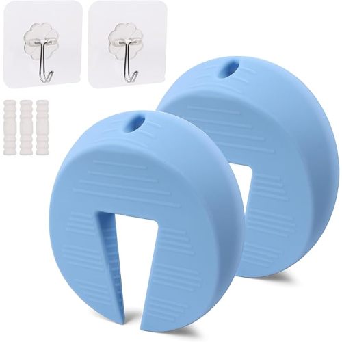 Door Pinch Guard and Stopper, Durable Silicone Finger Pinch Guard, Prevents Injuries, Slamming Doors, Kids Safety, 2 Packs Blue Upgraded