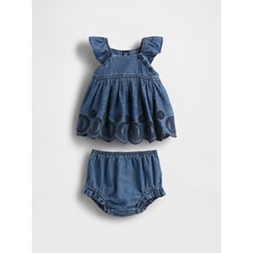 Baby Denim Eyelet Outfit Set | Gap