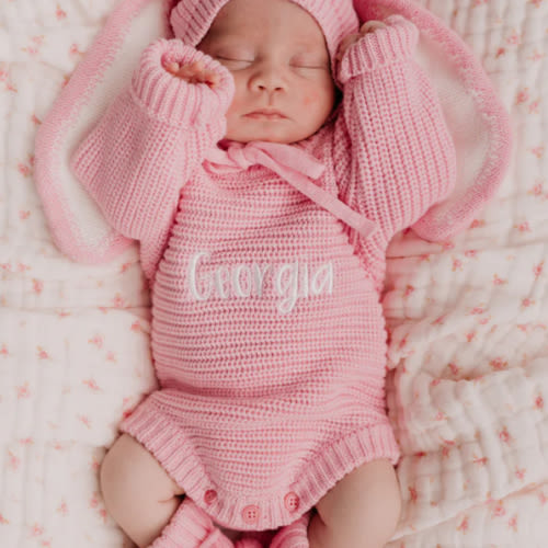 Chunky Knit Romper | Marshmallow – Little and Fern