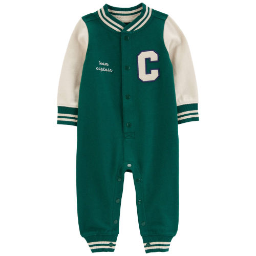Baby Varsity Button-Down Jumpsuit - Carter's | Carter's