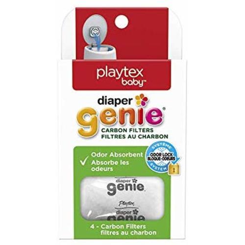 Playtex Diaper Genie Carbon Filter, Ideal for use with Diaper Genie Complete, Odor Eliminator, 4 Pack